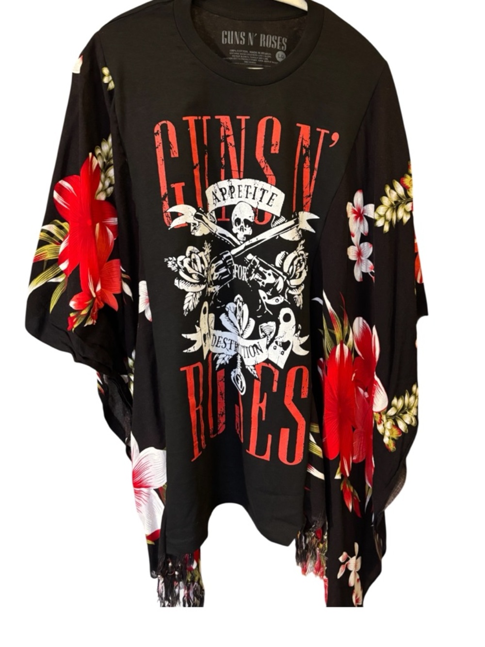 Guns N’ Roses Poncho Rock Top